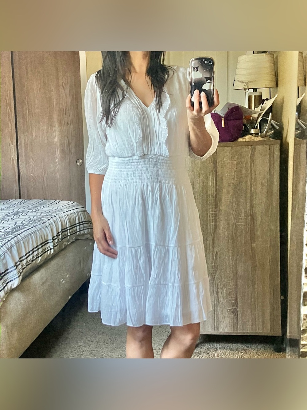 White airy casual dress